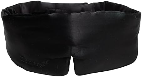 Better zzZ 100% Pure Mulberry Silk Sleep Mask for Women & Men – Adjustable Velcro Strap, Total Blackout, No Pressure Eye Mask for Deep Sleep & Travel Pouch Included - (Black) - Image 2