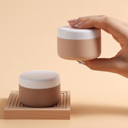 kuangre Travel Containers for Toiletries, Silicone Cream Jars BPA-Free, Leak-proof 2oz Travel Size Containers, Portable Size Silicone Jars with Lid for Cosmetic Face Hand Body Cream (4 Pack) - Image 2