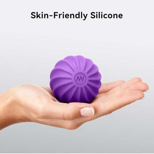 2.4" Mini Electric Vibrating Massage Ball, 10-Speed Fitness Yoga Massage Roller for Palm, Hand, Foot, Leg, Neck, Back, Multi-Directional Massage Ball (Violet) - Image 4