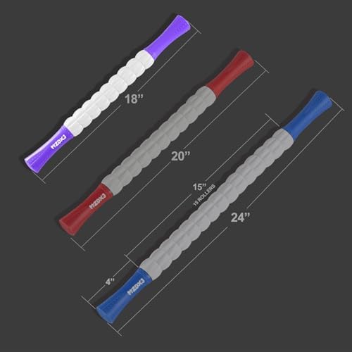 Muscle Roller Massage Roller Stick- Deep Tissue Fascia Blaster for Myofascial Pain Relief, Lymphatic Drainage & Body Sculpting, Handheld Physical Therapy & Recovery Tool ​(Purple White) - Image 4