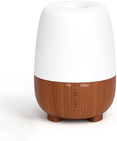 SEEDSEEL 150ML Rechargeable Battery Essential Oil Diffuser, Portable Cordless Aromatherapy Diffuser with 7-Hour Runtime, 7 LED Color Changing Lights for Bathroom,Bedroom, Office, Outdoor by SEEDSEEL