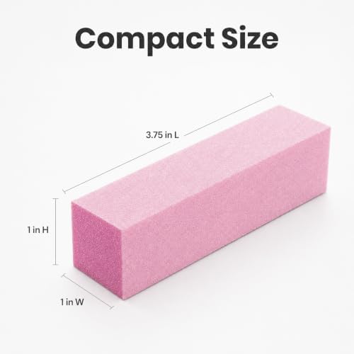 ForPro 15 Pack Pink Buffing Block, 100/180 Grit, 3.75" x 1" x 1" Buffer - Image 6