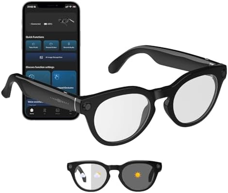 AI Smart Glasses for Travel & Business, 139 Languages Translation, Camera by Padom