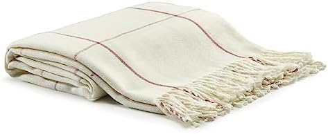Arus Acrylic Highlands Collection Queen Throw Blanket Pink Stripes, 60x80 by Arus