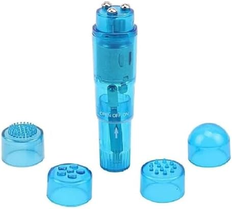 Mini Portable Small Massage Tool 4 Heads Massager Pocket for Women Neck Shoulder Face Back Foot Muscles (2Pk Blue) - Image 5