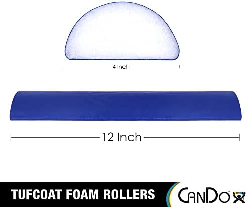 CanDo Premium TufCoat Blue Coated Half-Round Foam Rollers for Muscle Restoration, Massage Therapy, Rehabilitation, Sport Recovery and Physical Therapy for Home, Clinic and Gym - Image 2
