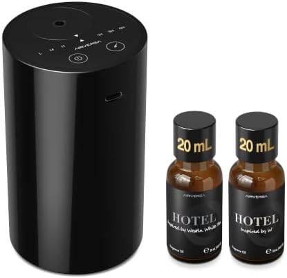 Airversa AN8 Waterless Essential Oil Diffuser Starter Kit, Black by Airversa