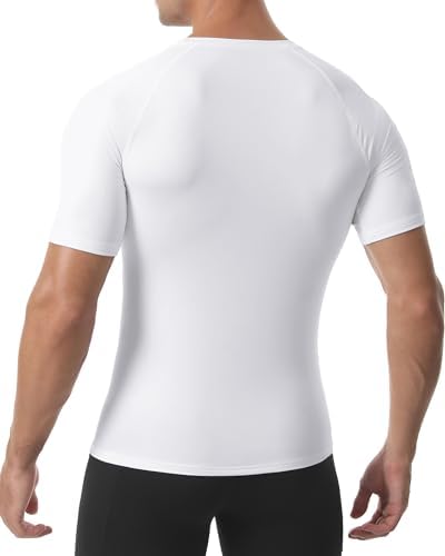 Roadbox Compression Shirt Men Short Sleeve, Cool Dry Base Layer Athletic Undershirts, Workout T-Shirt for Sports Gym Running - Image 3