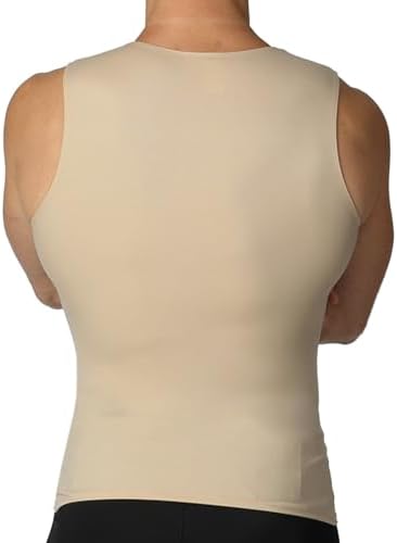 Insta Slim Mens Compression Sleeveless V Neck Muscle Shirt- Slimming Body Shaper Undershirt - Image 3