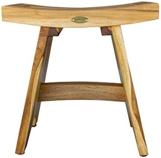 EcoDecors 18-Inch Teak Shower Stool, 300 lb, Compact Spa Seating - Image 5