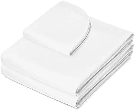 Saloniture 3-Piece Microfiber Massage Table Sheet Set - Premium Facial Bed Cover - Includes Flat and Fitted Sheets with Face Cradle Cover - White - Image 2