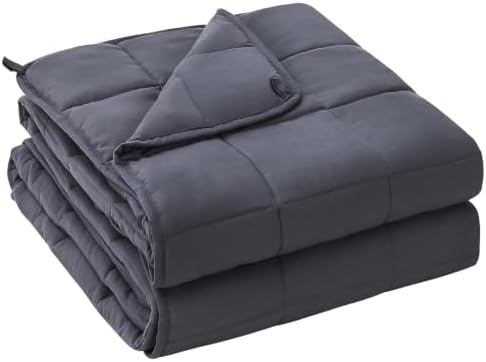 yescool Weighted Blanket for Adults (17 lbs, 60" x 80",Grey) Cooling Heavy Blanket for Sleeping Perfect for 160-180 lbs, Queen Size Breathable Blanket with Premium Glass Bead, Machine Washable by yescool