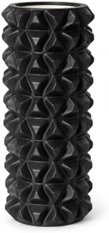 High-Density Foam Roller for Recovery and Relaxation, Muscle Massage and Myofascial Trigger Point Release, Relieves Muscle Pain, Improves Mobility (Black) by Unknown