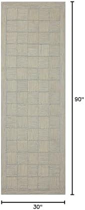 Loloi Chris Loves Julia Francis Silver/Sky 2'-6" x 7'-6" Runner Rug - Image 2