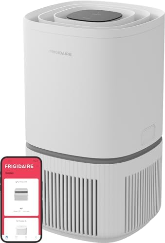 Frigidaire PureA300 HEPA Air Purifier with Wi-Fi for Small Bedrooms, Covers up to 850 Sq. Ft., 3-Stage Filtration, Energy Star Certification, Air Quality Monitoring, Smart Mode, Ultra Quiet, White by Unknown