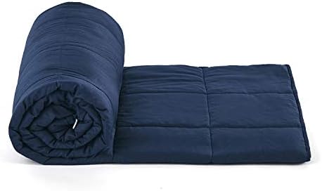 TONGDADA Kids Weighted Blanket | 40''x60'',7lbs | for Child Between 55-80 lbs | Premium Cotton Material with Glass Beads | Navy - Image 2