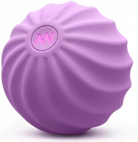2.4" Mini Electric Vibrating Massage Ball, 10-Speed Fitness Yoga Massage Roller for Palm, Hand, Foot, Leg, Neck, Back, Multi-Directional Massage Ball (Lavender) by Unknown