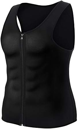 CORATED Men Sauna Vest Sweat Waist Trainer Zipper Hot Neoprene Tank Top Corset Compression Body Shaper Sauna Shirt Workout - Image 4