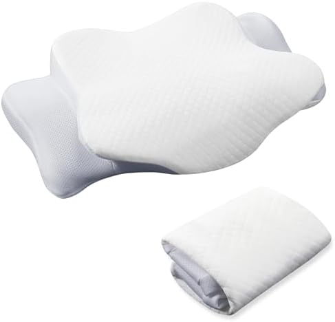 HunnmingRe Pillow Case for Cervical Neck, White, Queen Size by HunnmingRe
