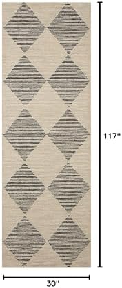 Loloi Chris Loves Julia Francis Beige/Charcoal 2'-6" x 9'-9" Runner Rug - Image 2