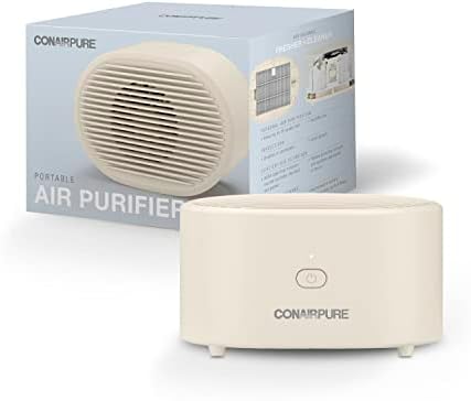 Conair Portable Small Air Purifier, Rechargeable Corded/Cordless, HEPA Air Filter, Allergy Relief, Dust, Pollen, Odor Control, Bedroom, Dorm Room, Small Room by conair