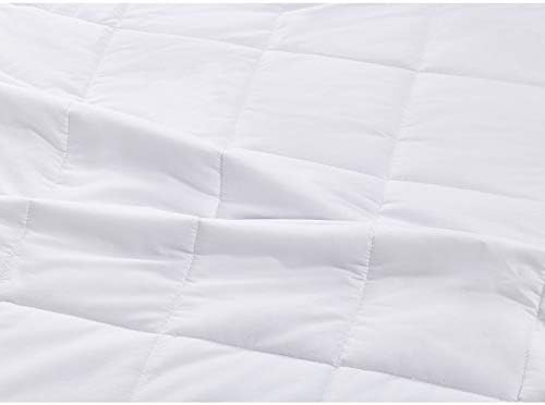TONGDADA California King Size Weighted Blanket | 90''x108'',40lbs | Perfect for Couples,Designed for Heavy Weight Enthusiasts | Premium Cotton Material with Glass Beads | White - Image 5