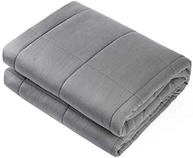 Waowoo Weighted Blanket Adult, 20lbs 60"x80" Blanket for Deeper Sleep,Material with Glass Beads(Dark Grey) by Waowoo