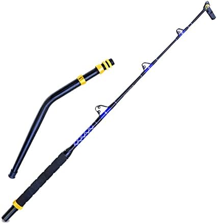 Deep Sea Fishing Rod, Heavy Duty Bent Butt Trolling Rod with Roller Guides,Conventional Fishing Rod by ToplineTackle