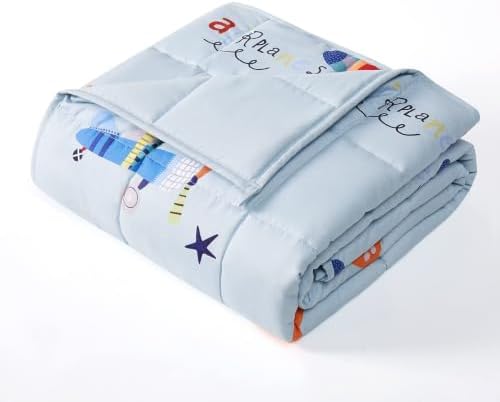 Weighted Blanket 10lbs Small Heavy Throw Blanket Gifts 50"x60" Airplane - Image 6