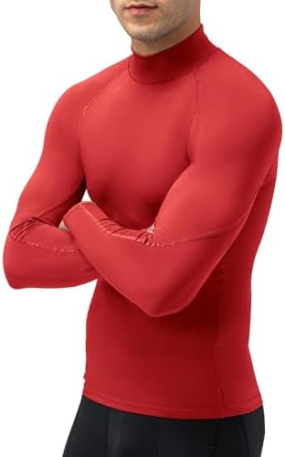 SPVISE Men's Compression Shirts Long Sleeve Mock Turtleneck Workout Tops - Image 7