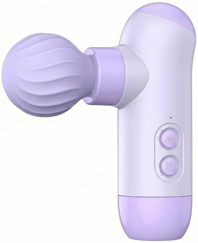 Mini Massage Gun, Silent Brushless Motor Ultra-Quiet Pocket Sized Percussion Muscle Massager, Powerful Rechargeable Fascial Gun for Athletes Back Pain Relief, Ideal for Home Office Travel by Unknown