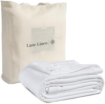 LANE LINEN King Size Blanket, 100% Cotton Textured Herringbone Weave - Image 4