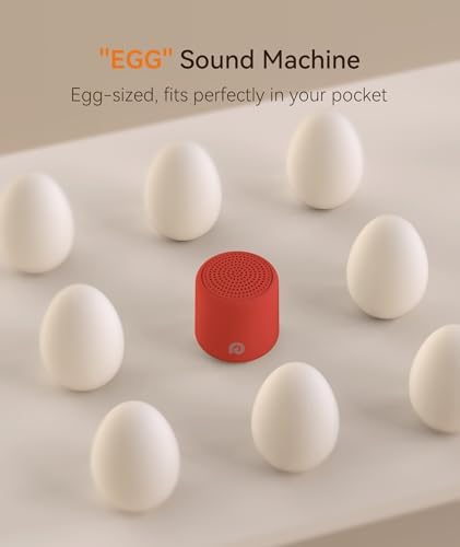 Dreamegg Travel White Noise Machine - Portable for Baby Adults, 16 Nature Sounds, Timer, Sleeping Gift, Red - Image 2