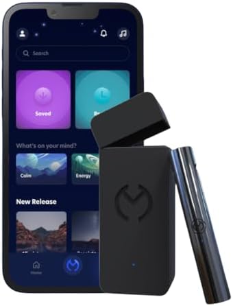 Moksha O₁ Gamified Stress & Anxiety Relief | Smart Meditation Device for Relaxation and Sleep | Interactive Breathwork & Biofeedback Tool | iOS Only (Space) by Moksha