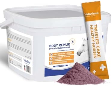 100-Day Supply Equine Body Repair Protein Supplement-Amino Acids Speed up Muscle Recovery After Exercise Promote Healthier Joints by Vetanimus