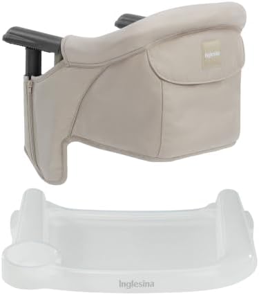 Inglesina Fast Table Chair - Cream + Fast Dining Tray - Portable Baby High Chair - for Babies & Toddlers up to 37 lbs - Fits Tables 0.8'' to 3.5'' Thick - Compact & Easy to Use - Travel Bag Included by Unknown