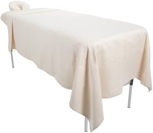 ForPro Luxury TerrySoft 3-Piece Massage Sheet Set, Natural, Ultra-Soft, Stain and Wrinkle-Resistant, Includes Flat and Fitted Sheets and Face Rest Cover - Image 3