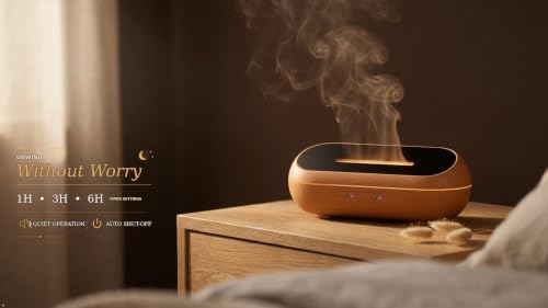 AquaAura Essential Oil Diffuser, 160ml Ultrasonic Aroma Diffuser with Color-Changing Mist, 7 LED Colors, Timer & Auto Shut-Off for Bedroom, Home & Office - Image 4