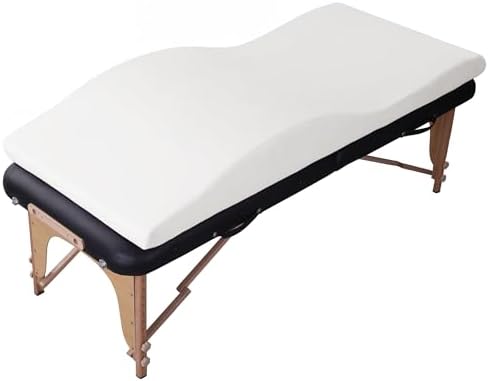 HOMBYS Ergonomic Curvy Foam Massage Bed Mattress Topper, 70" x 28", White by HOMBYS