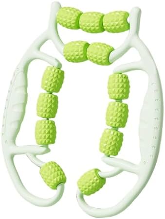Handheld Muscle Roller 13 Wheels 360 Degree Portable Deep Tissue Massage Tool for Legs Arms Neck Exercise Indoor Sports- Green by Unknown