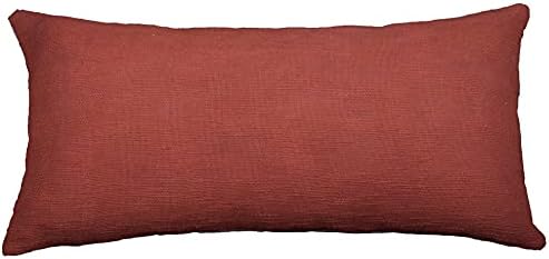 Trade Star Modern Mudcloth Cushion Case 100% Cotton Pillow Cover Throw Cover Lumbar Boho Pillow Cases Fall Decor Cushion Case for Couch Decorative (Rust Solid 12X24 INCHES) by TradeStar