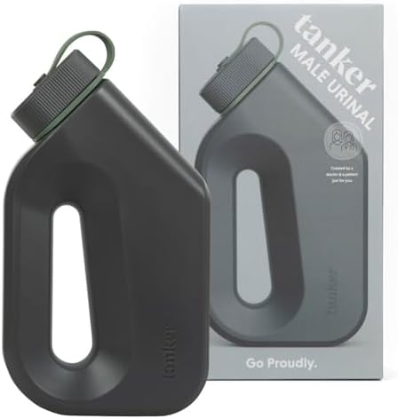 Tanker Portable Urinal for Men Spill Proof - Camping & Travel Pee Bottle by BoomEssentials