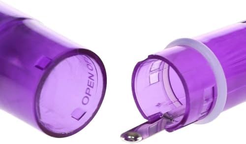 Small Mini Massager Portable Pen for Face, Neck, Head,Back Massage with 4 Heads (1PK Purple) - Image 4
