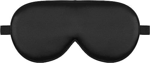 Sleep Mask for Side Sleeper Women Men, Eye Mask for Sleeping Light Blocking, 3D Contoured Cup Sleeping Mask, Soft Breathable Sleep Eye Mask with Adjustable Elastic Strap for Travel (Black01) by VENMATE