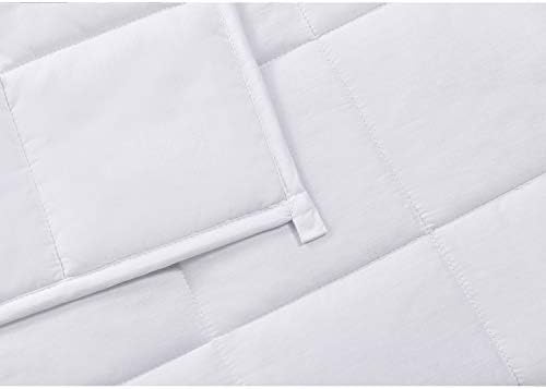 TONGDADA California King Size Weighted Blanket | 90''x108'',40lbs | Perfect for Couples,Designed for Heavy Weight Enthusiasts | Premium Cotton Material with Glass Beads | White - Image 4