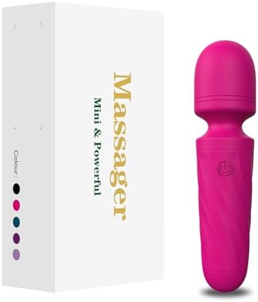 Mini Massager Wand-Waterproof,10 Vibration(Rose red) by KINGWAND