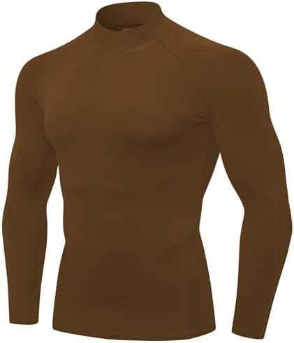 SPVISE Men's Compression Shirts Long Sleeve Mock Turtleneck Workout Tops by SPVISE
