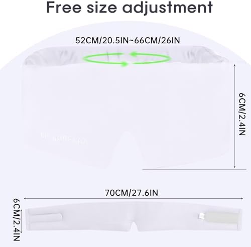 Calm&Relax Bamboo Sleep Mask - Cooling 3D Eye Mask, Lash Friendly,White - Image 4
