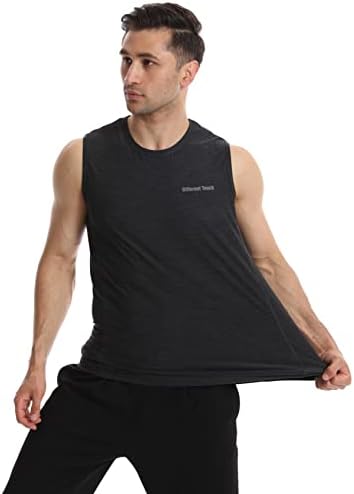 Different Touch Men’s 2 Pack Active Gym Workout Sleeveless Shirts Quick Dry Crew Neck Muscle Tank Top - Image 3