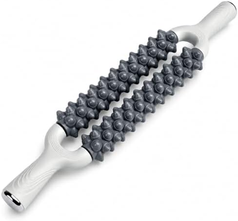 Muscle Roller Stick for Deep Muscle Recovery, Double Row Massage Roller by YAJIACLONE
